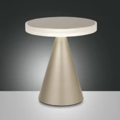 Neutra LED-pöytävalaisin, korkeus 27 cm, matta kultainen, kosketushimmennin