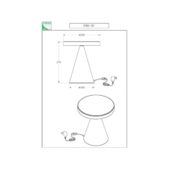 Neutra LED-pöytävalaisin, korkeus 27 cm, matta kultainen, kosketushimmennin