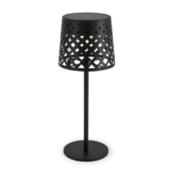 Newgarden LED-aurinkopöytävalaisin Gretita, musta, metallia