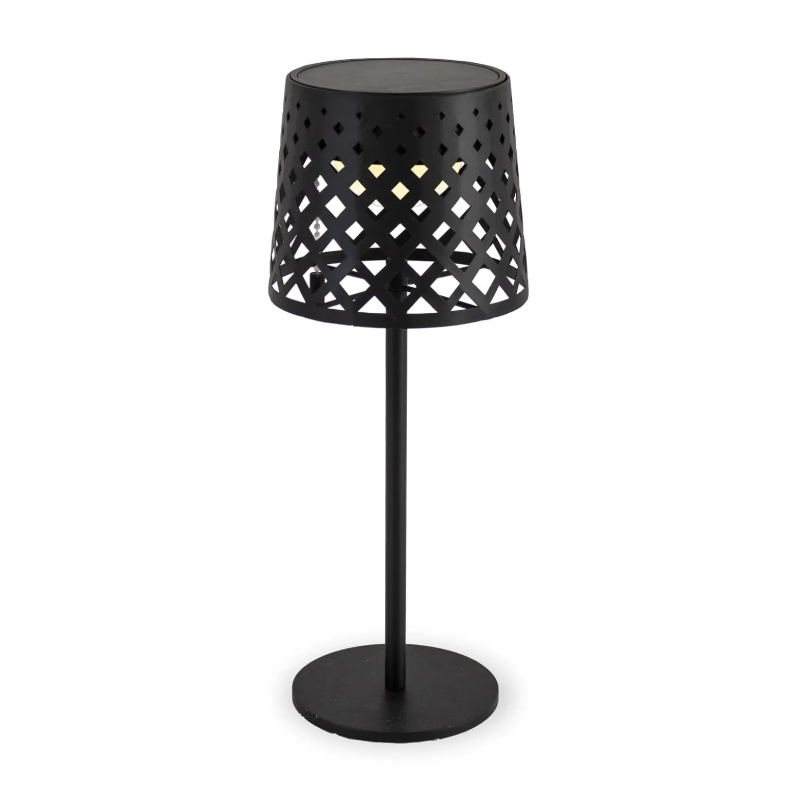 Newgarden LED-aurinkopöytävalaisin Gretita, musta, metallia