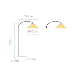 Newgarden Niza LED-lattiavalaisin sisä- ja ulkotiloihin, 230cm