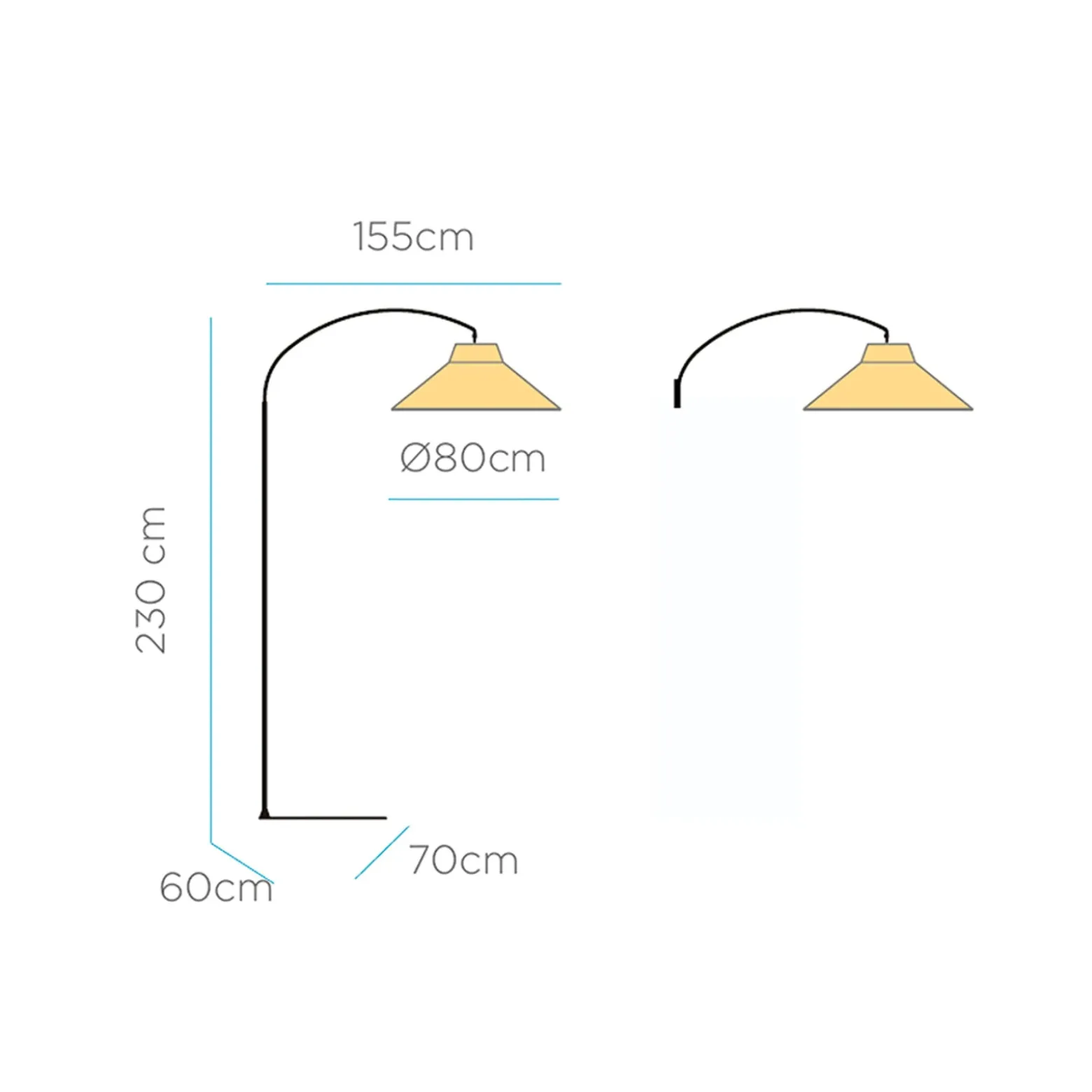 Newgarden Niza LED-lattiavalaisin sisä- ja ulkotiloihin, 230cm