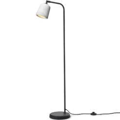 New Works -lattiavalaisin Materiaali, valkoinen, marmori, korkeus 125 cm