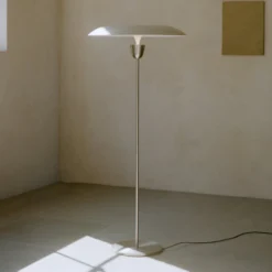 NEW WORKS LED-lattiavalaisin Kantarell, nikkeli, himmennettävä, 127 cm