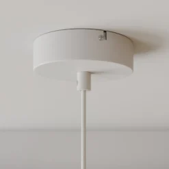 Noak riippuvalaisin, valkoinen/luonnonpuinen, Ø 17 cm