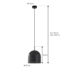 NOLA Oura-riippuvalaisin, Ø 25 cm, musta, rauta, E27