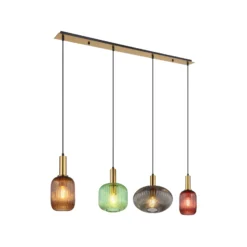 Normy-riippuvalaisin, pituus 115 cm, värillinen, lasi, 4-valo.