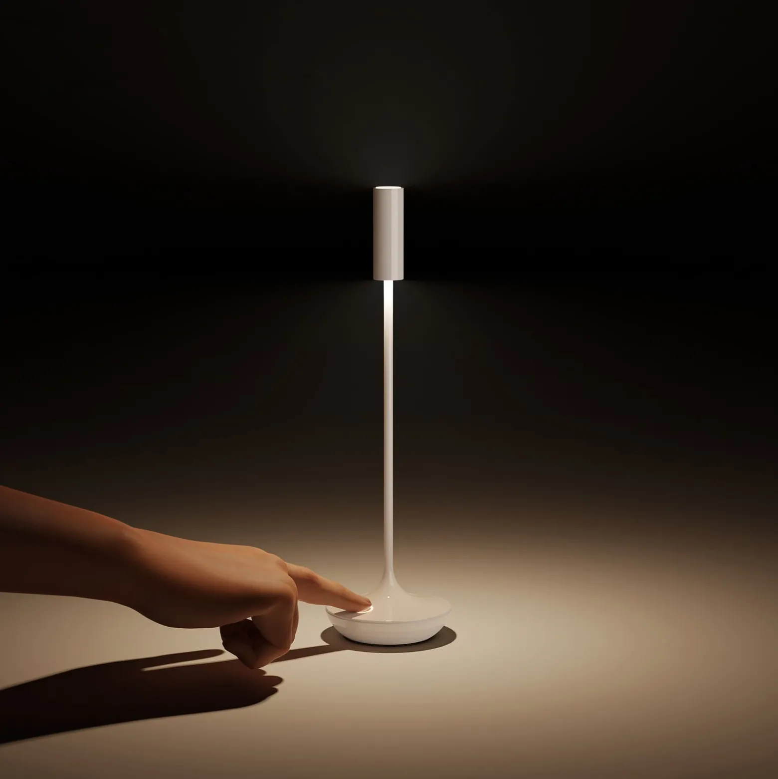 Nucandle LED ladattava pöytävalaisin, musta/kupari, IP54, himmennettävä