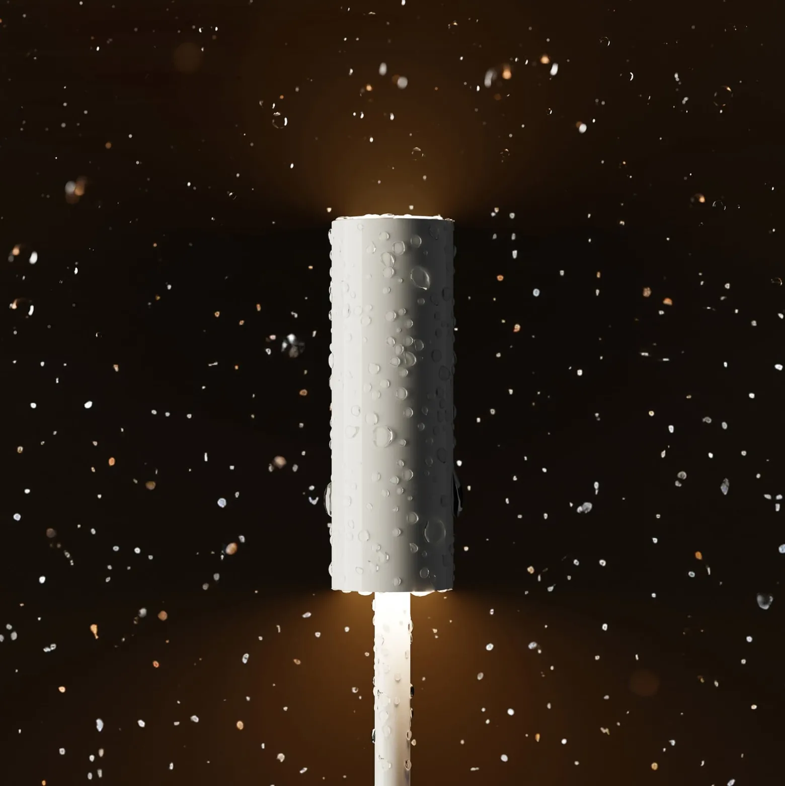 Nucandle LED ladattava pöytävalaisin, musta/kupari, IP54, himmennettävä