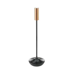 Nucandle LED ladattava pöytävalaisin, musta/kupari, IP54, himmennettävä