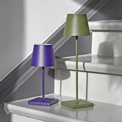 Nuindie LED ladattava pöytävalaisin, USB-C, kuusenvihreä, IP54,