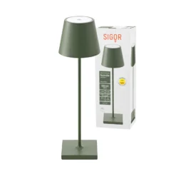 Nuindie LED ladattava pöytävalaisin, USB-C, kuusenvihreä, IP54,