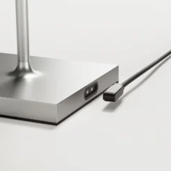 Nuindie mini LED ladattava pöytävalaisin, Easy Connect, hopea, himm.