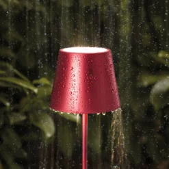 Nuindie mini LED ladattava pöytävalaisin, Easy Connect, punainen,