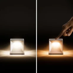Nutalis mini LED ladattava pöytävalaisin, grafiitti, IP54, himmennettävä
