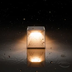 Nutalis mini LED ladattava pöytävalaisin, musta, IP54, himmennettävä