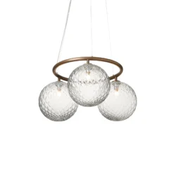 Nuura kattokruunu Miira 3 Circular, Ø 54 cm, pronssi/kirkas