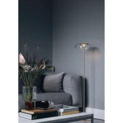 Nuura LED-lattiavalaisin Blossi, korkeus 120 cm, kullanvärinen/kirkas