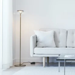 Nuura LED-lattiavalaisin Blossi, korkeus 120 cm, kullanvärinen/kirkas