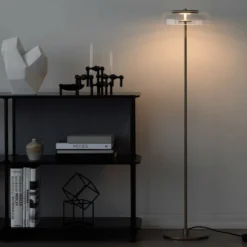 Nuura LED-lattiavalaisin Blossi, korkeus 120 cm, kullanvärinen/kirkas