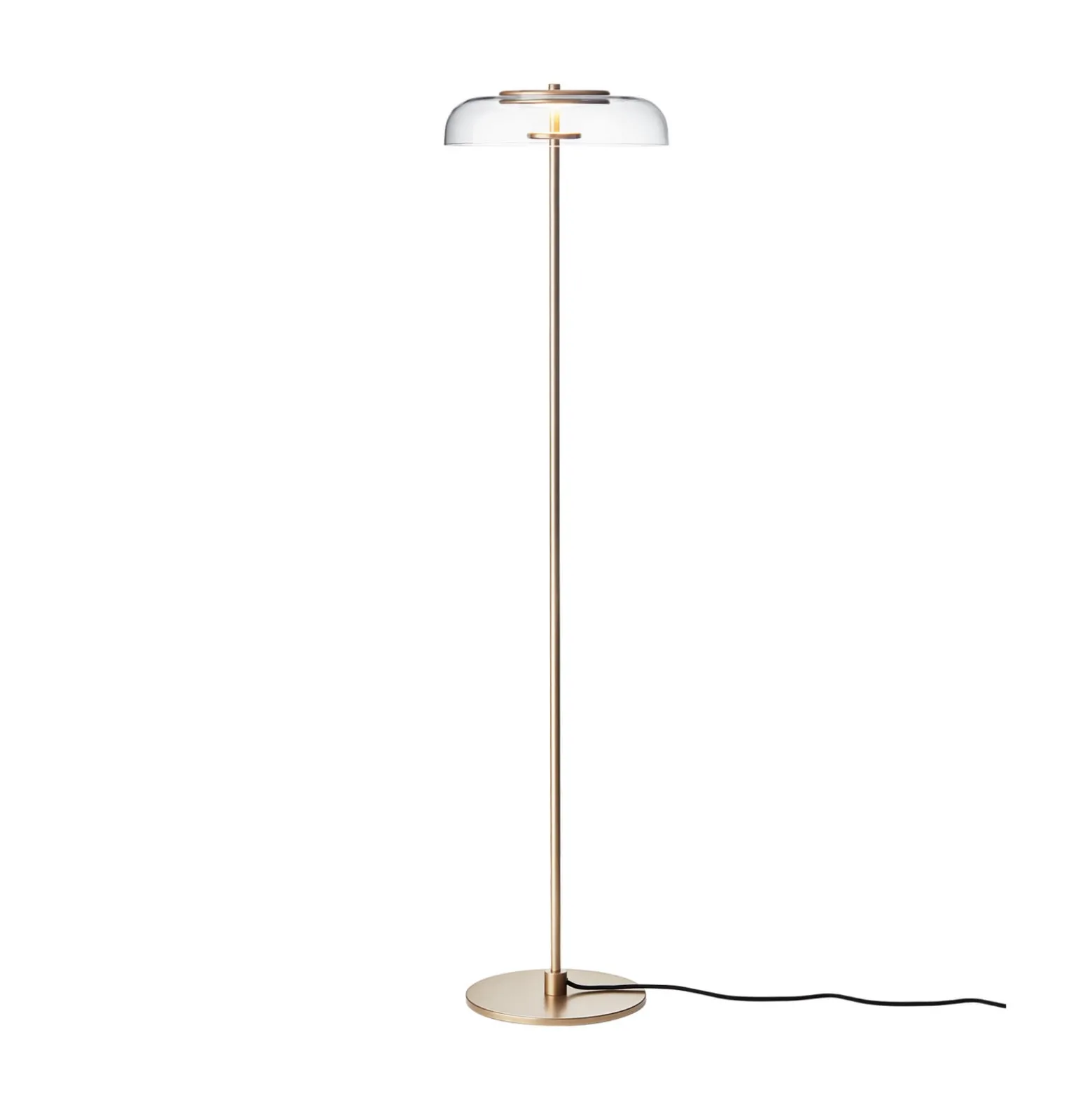 Nuura LED-lattiavalaisin Blossi, korkeus 120 cm, kullanvärinen/kirkas