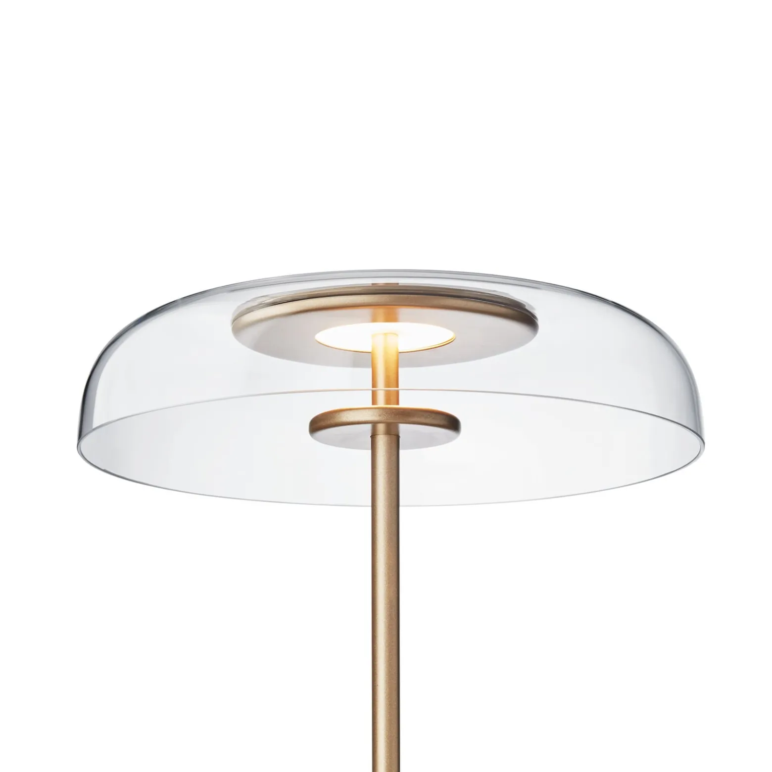 Nuura LED-lattiavalaisin Blossi, korkeus 120 cm, kullanvärinen/kirkas