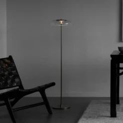 Nuura LED-lattiavalaisin Blossi, korkeus 120 cm, kullanvärinen/kirkas