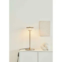 Nuura LED-pöytävalaisin Blossi, korkeus 43 cm, kultainen/kirkas