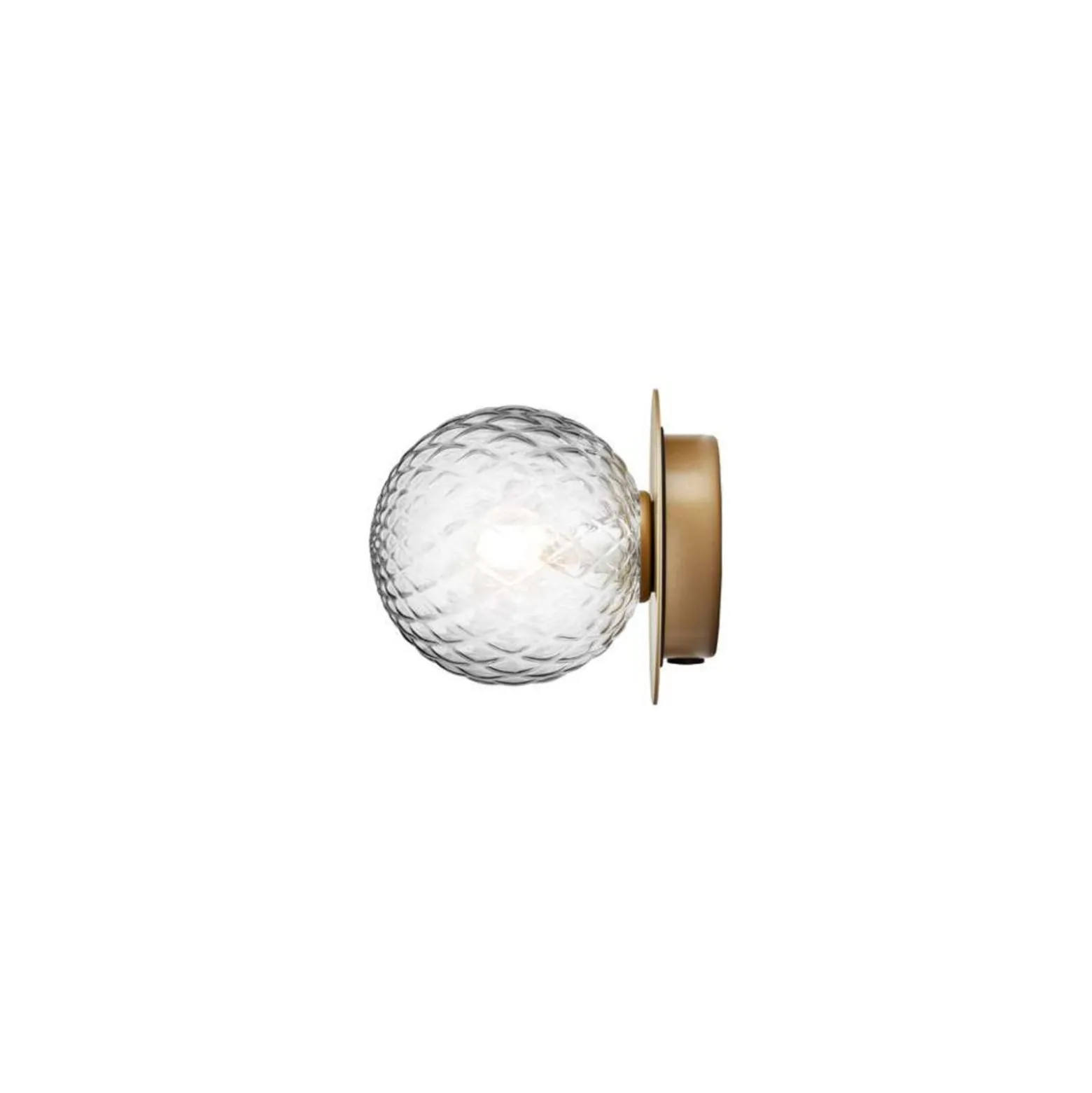 Nuura seinävalaisin Liila 1, IP44, Ø 14 cm, kulta/kirkas