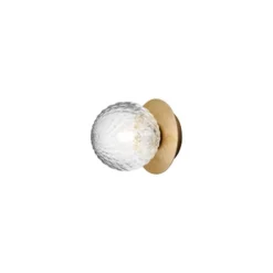 Nuura seinävalaisin Liila 1, IP44, Ø 14 cm, kulta/kirkas