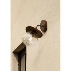 Nuura ulkoseinävalaisin Liila, leveys 16 cm, pronssi/kirkas