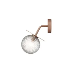 Nuura ulkoseinävalaisin Liila, leveys 16 cm, pronssi/kirkas