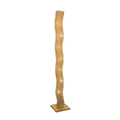 ODISSEA-lattiavalaisin, kullanvärinen, korkeus 171 cm, metallia, 7 x G4