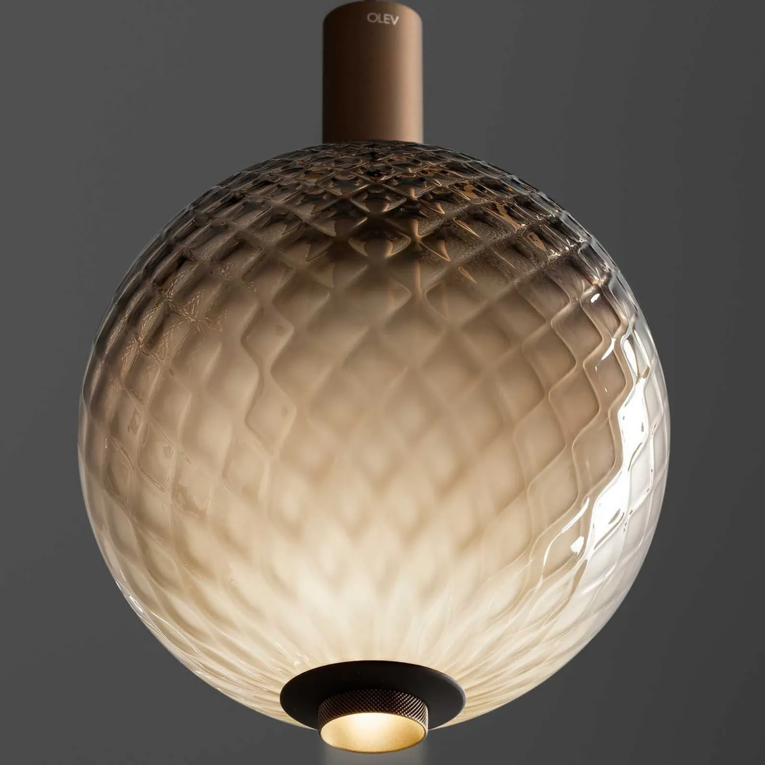 OLEV LED-riippuvalaisin BEAM STICK NUANCE BALLOTON ruskea Ø 20 cm 927