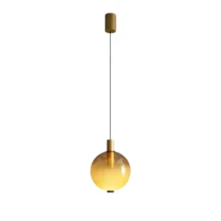 OLEV LED-riippuvalaisin BEAM STICK NUANCE, keltainen, Ø 20 cm, 927