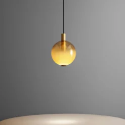 OLEV LED-riippuvalaisin BEAM STICK NUANCE, keltainen, Ø 20 cm, 927