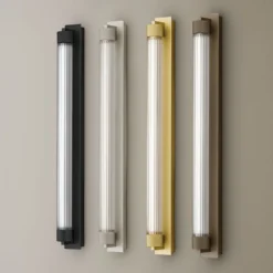 OLEV LED-seinävalaisin CHARMER, kulta, metalli/lasi, 2700 K, IP44