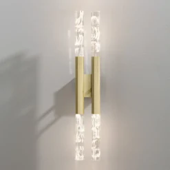 OLEV Shine Plumage LED-seinävalaisin messinki 2 700K