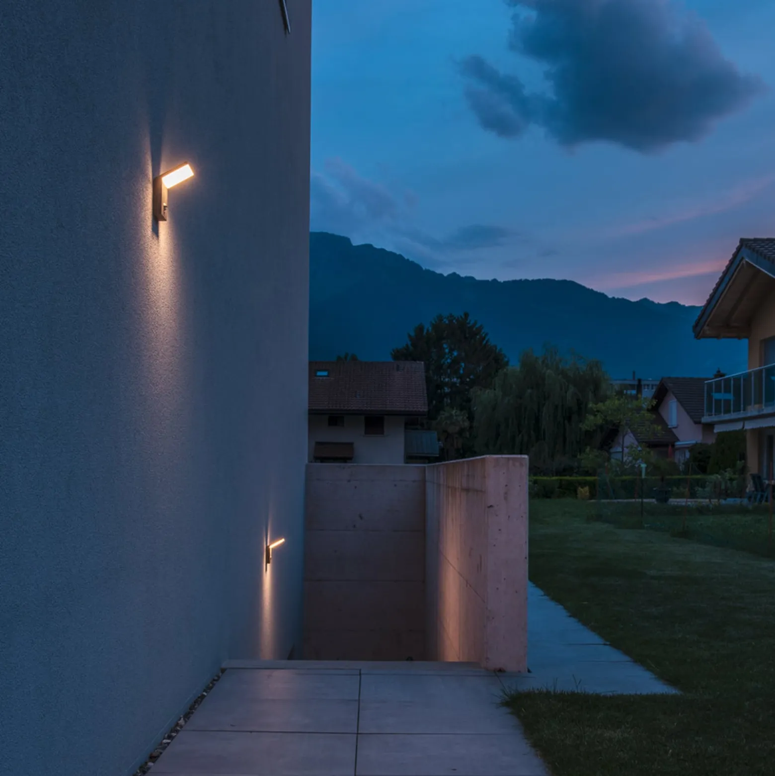 Ordi LED-seinävalaisin, antrasiitti, alumiini, leveys 10 cm, anturi