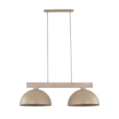 Oslo-riippuvalaisin, hiekanvärinen, 2-lamppuinen, pituus 83 cm, E27