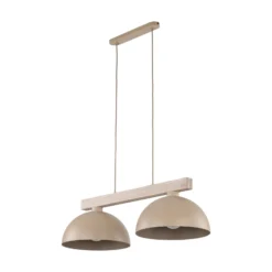 Oslo-riippuvalaisin, hiekanvärinen, 2-lamppuinen, pituus 83 cm, E27