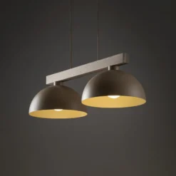 Oslo-riippuvalaisin, hiekanvärinen, 2-lamppuinen, pituus 83 cm, E27