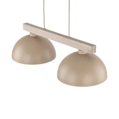 Oslo-riippuvalaisin, hiekanvärinen, 2-lamppuinen, pituus 83 cm, E27