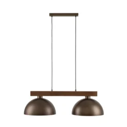 Oslo-riippuvalaisin, ruskea, 2-lamppuinen, pituus 83 cm, E27