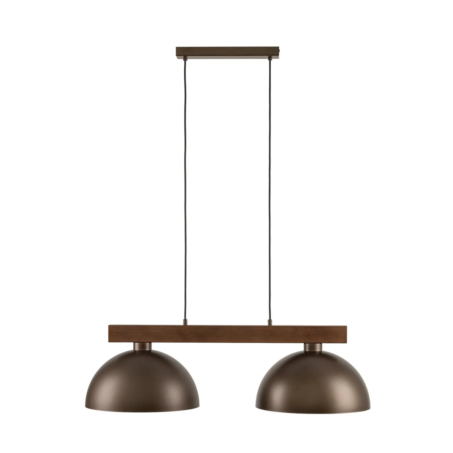 Oslo-riippuvalaisin, ruskea, 2-lamppuinen, pituus 83 cm, E27