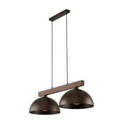 Oslo-riippuvalaisin, ruskea, 2-lamppuinen, pituus 83 cm, E27