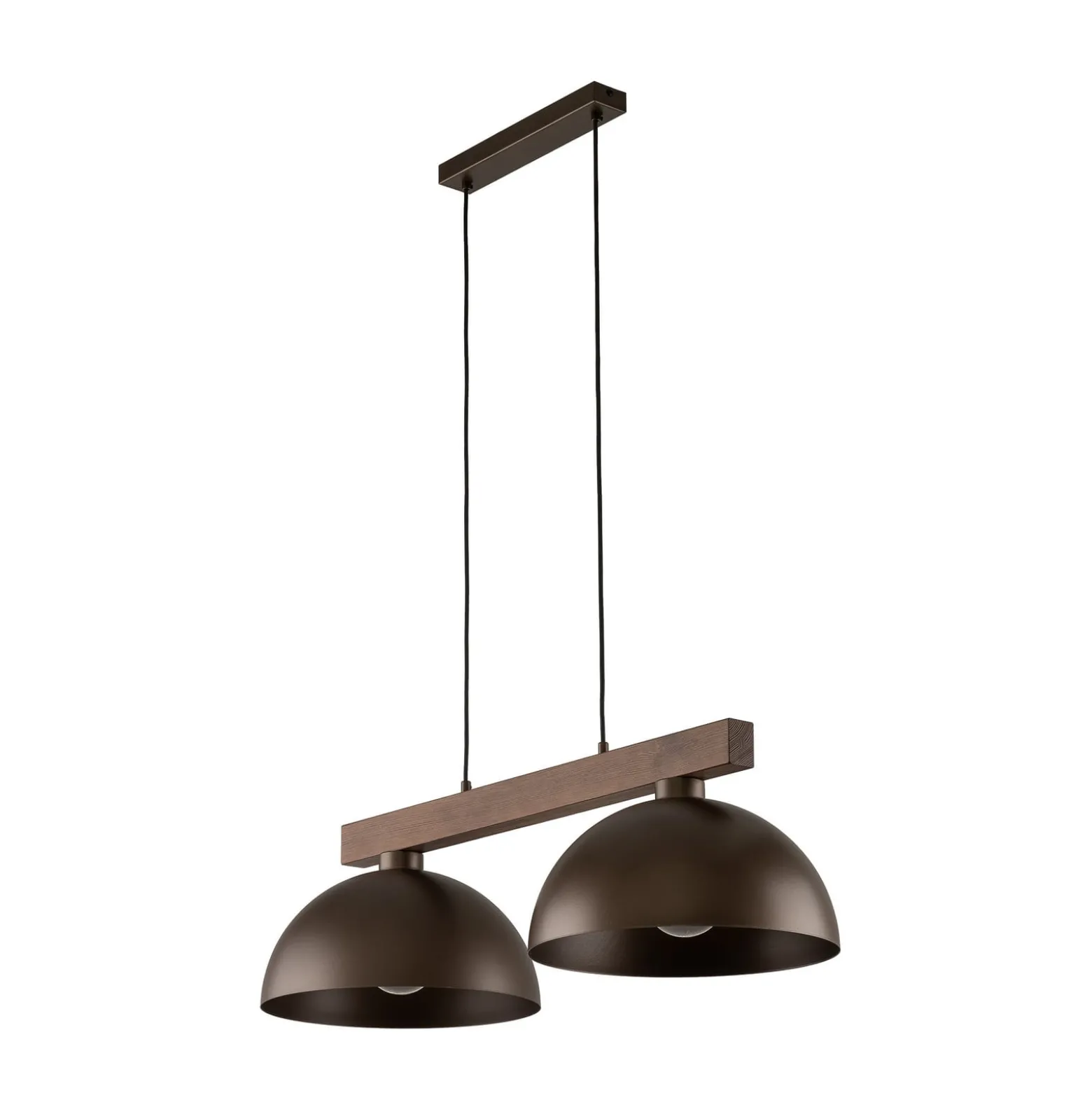 Oslo-riippuvalaisin, ruskea, 2-lamppuinen, pituus 83 cm, E27