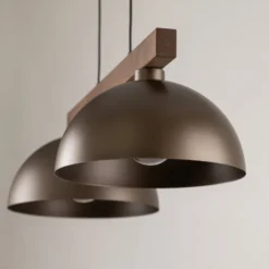 Oslo-riippuvalaisin, ruskea, 2-lamppuinen, pituus 83 cm, E27