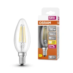 OSRAM Classic LED-kynttilä E14 5,5W 827 filamentti
