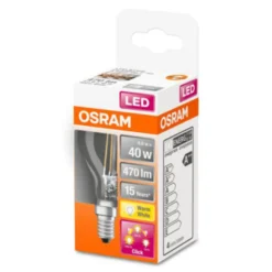 OSRAM Classic P -LED-lamppu E14 4W 827 3-Step-dim